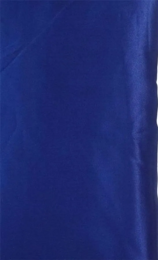 100% PURE SILK SATIN FABRIC 120 GRAMS ROYAL INK BLUE colour 44&quot; wide