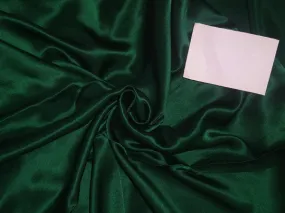 100% PURE SILK SATIN FABRIC 60 GRAMS EMERALD GREEN COLOR 44&quot; wide