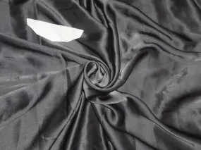 100% PURE SILK SATIN FABRIC 80 GRAMS DARK STEEL GREY COLOR 44&quot;wide