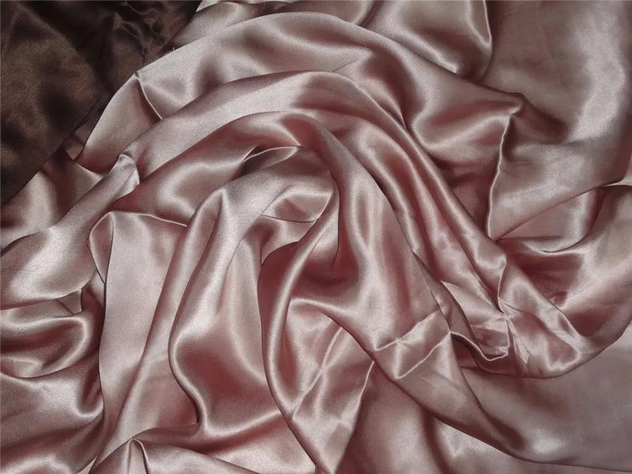 100% PURE SILK SATIN FABRIC 95 GRAMS DUSTY ROSE colour 54&quot; wide 7078