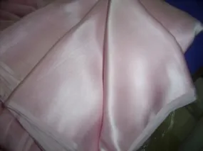 100% pure Silk Satin fabric baby pink colour 54&quot; wide