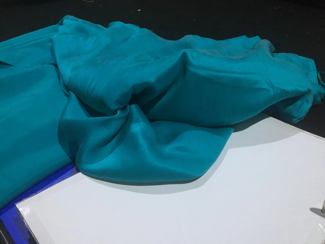 100% Sand wash Silk Satin fabric 44&quot;wide-BLUE
