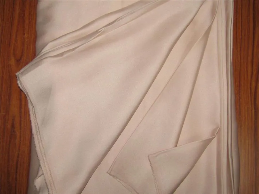 100% Silk LYCRA Satin fabric 80 gms 44&quot;WIDE - skin color