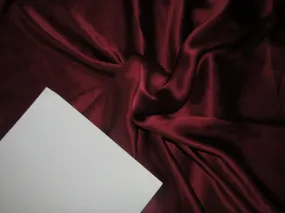 100% Silk Satin fabric 44" wide  BURGANDY 70 grams  [18.70 momme]