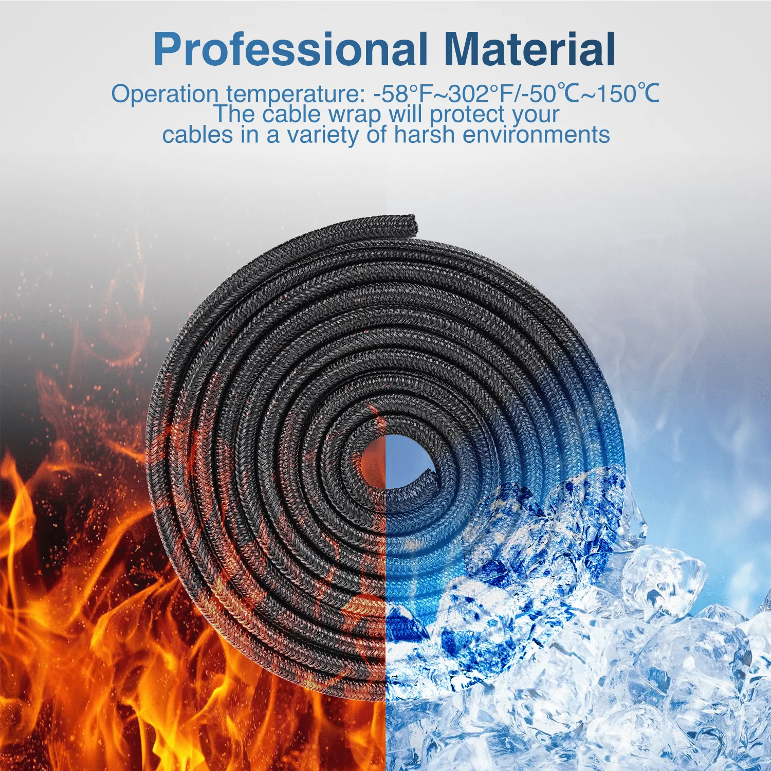 10ft-1/4inch Cable Management Sleeves