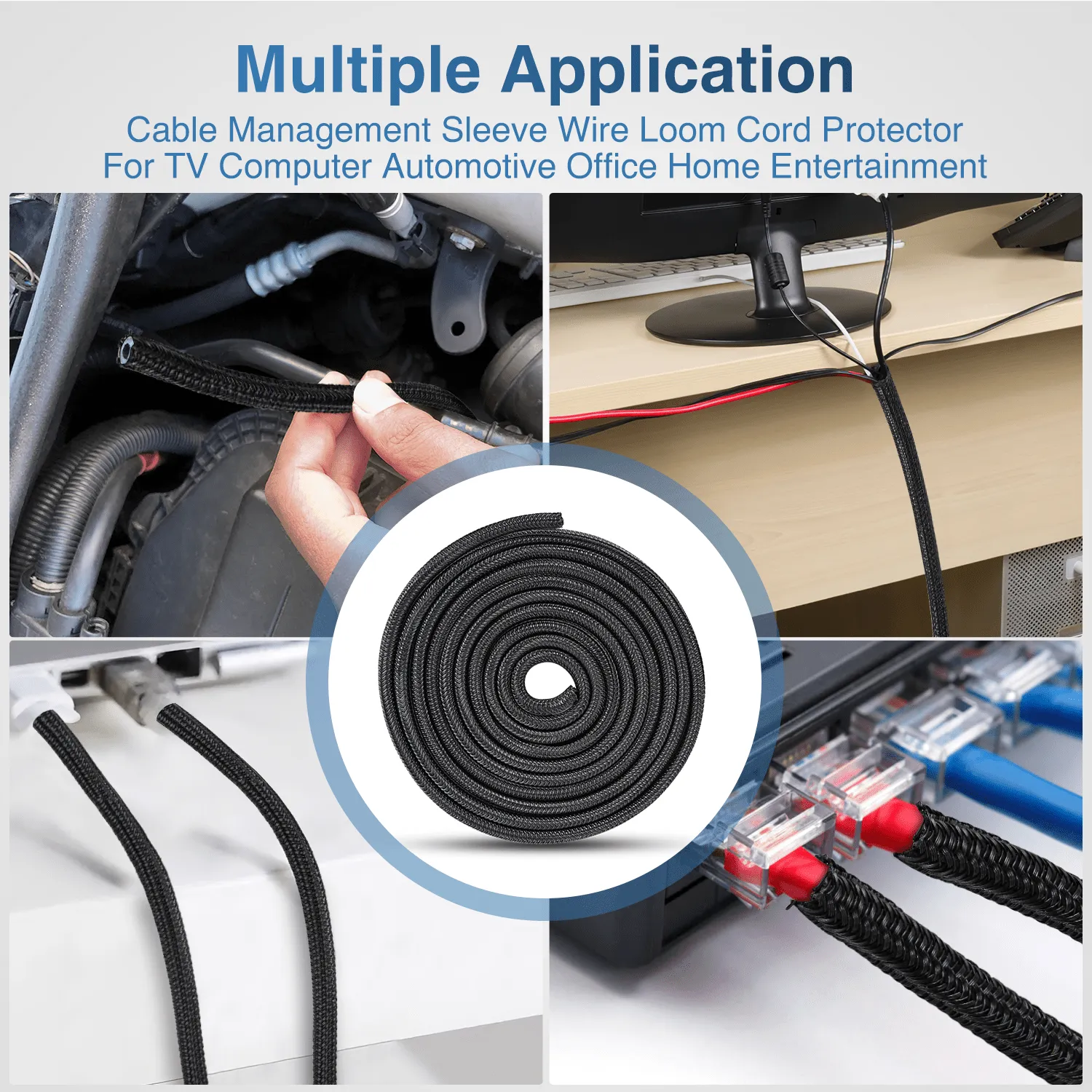 10ft-1/4inch Cable Management Sleeves