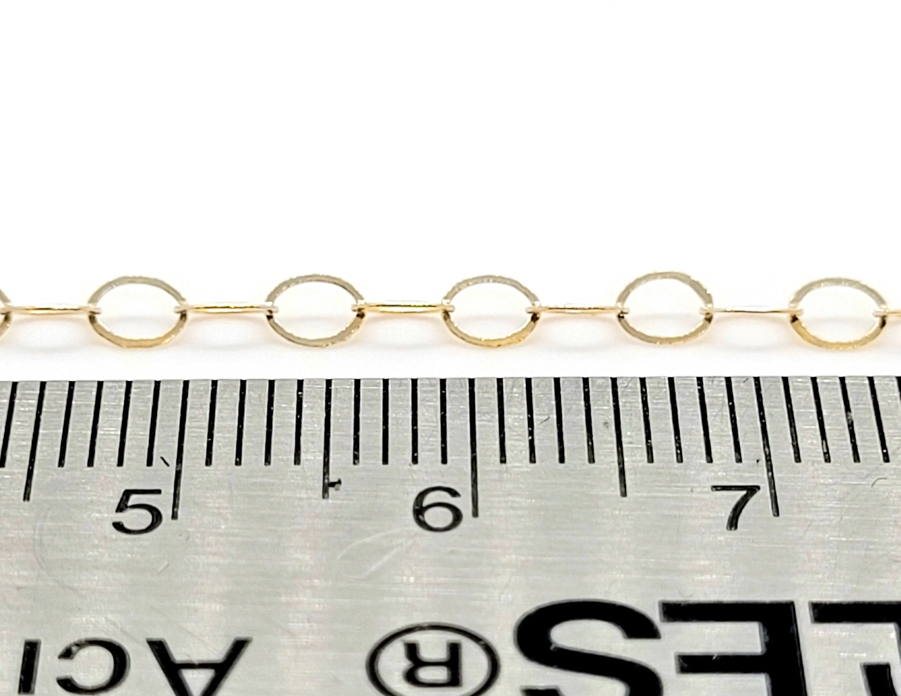 14K Gold Filled 2.85 mm FLAT CABLE Chain  / By the Inch