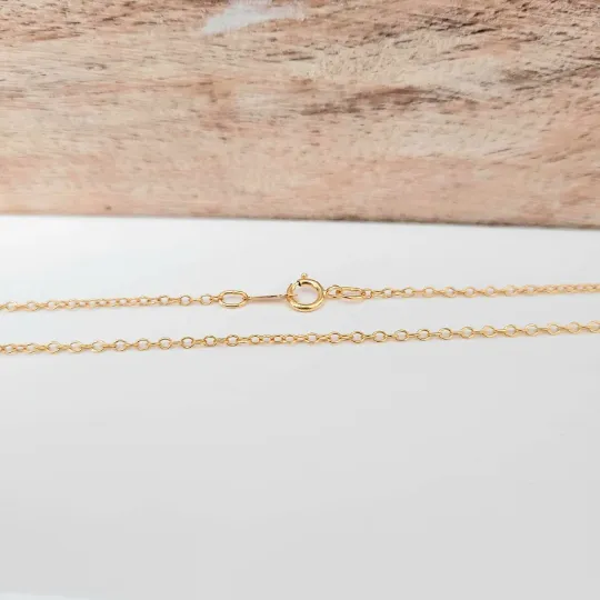 14K Gold Filled CABLE Chain 1.2 mm 18" / 5 Pieces