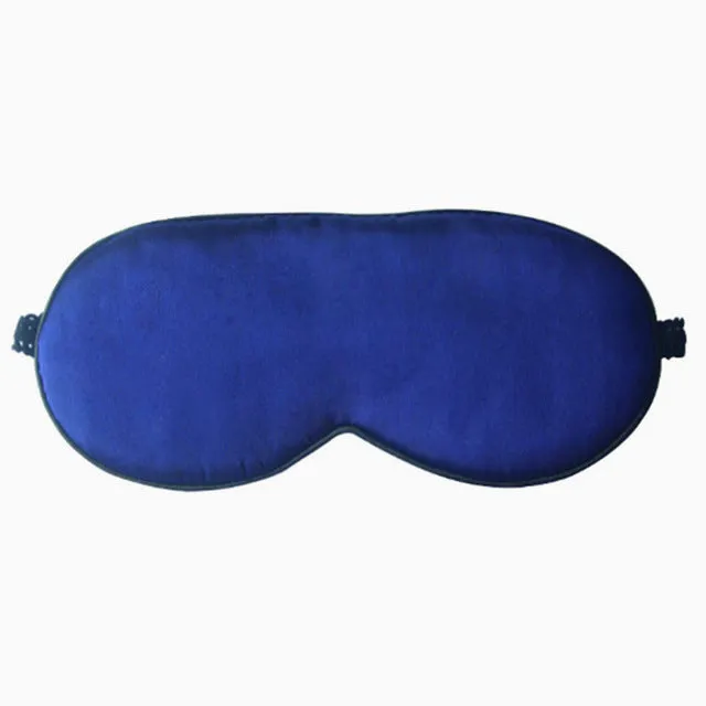 1PC New Pure Silk Sleep Eye Mask Padded Shade Cover Travel Relax Aid Blindfold Shades Helper 6 Colors