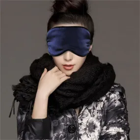 1PC New Pure Silk Sleep Eye Mask Padded Shade Cover Travel Relax Aid Blindfold Shades Helper 6 Colors