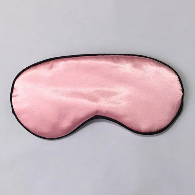 1PC New Pure Silk Sleep Eye Mask Padded Shade Cover Travel Relax Aid Blindfold Shades Helper 6 Colors