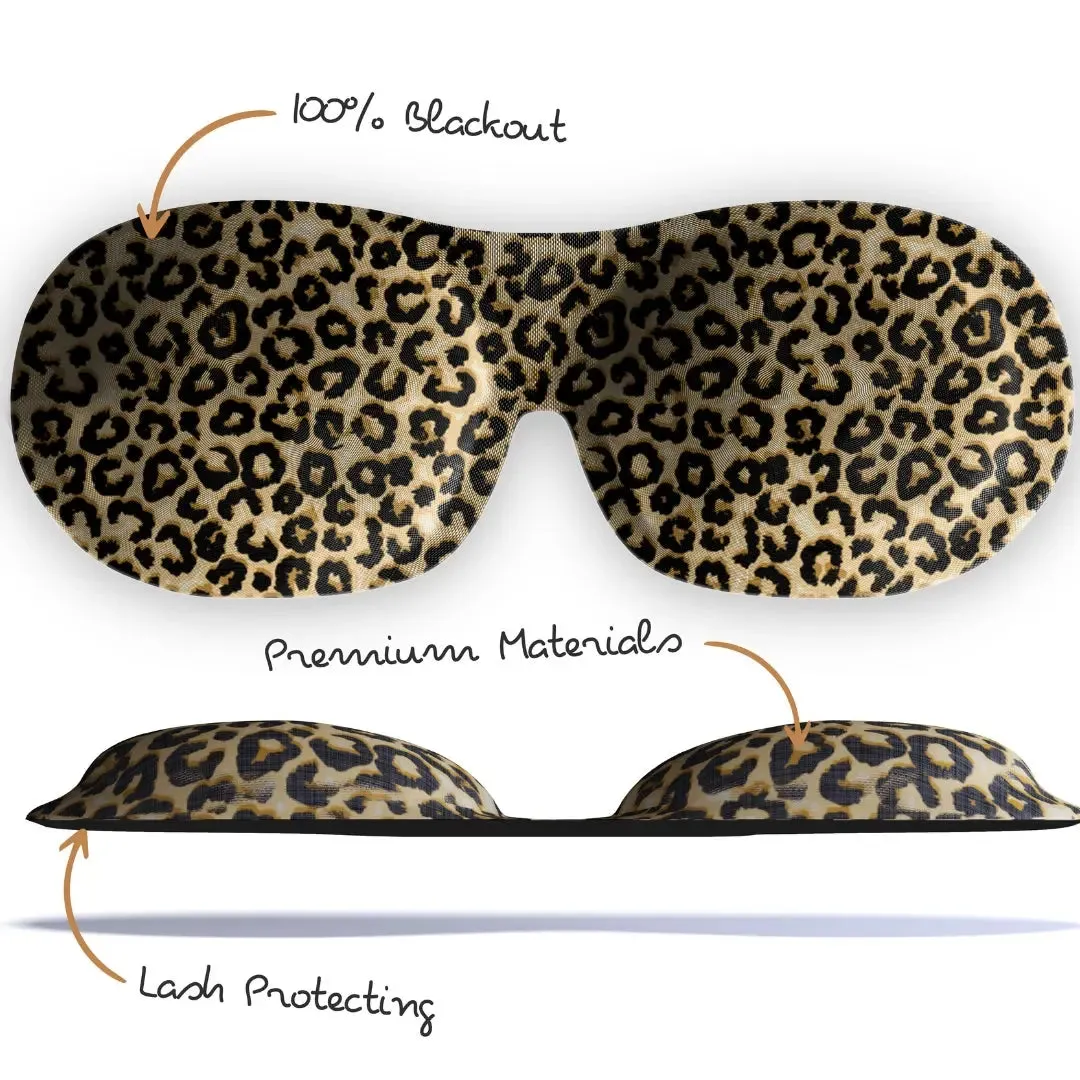 Animal Print Contoured 3D Blackout Sleep Mask