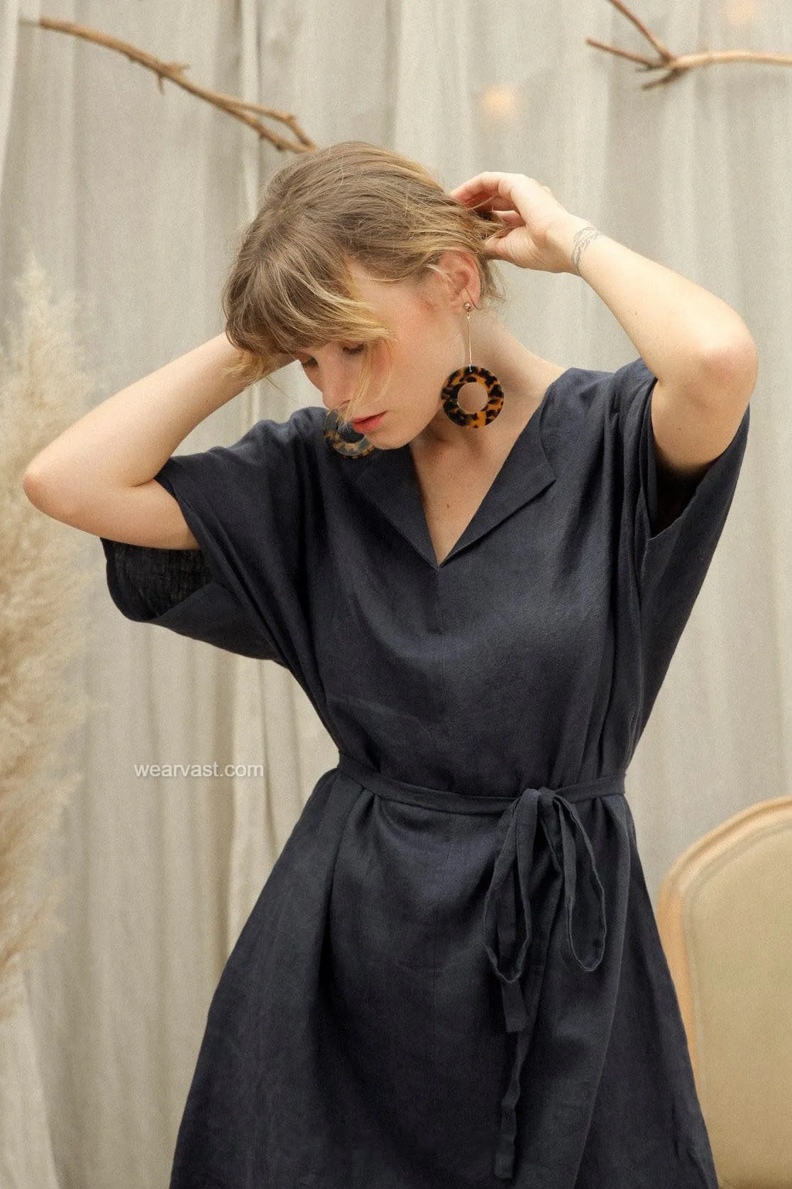 Anna Oversized Linen Dress