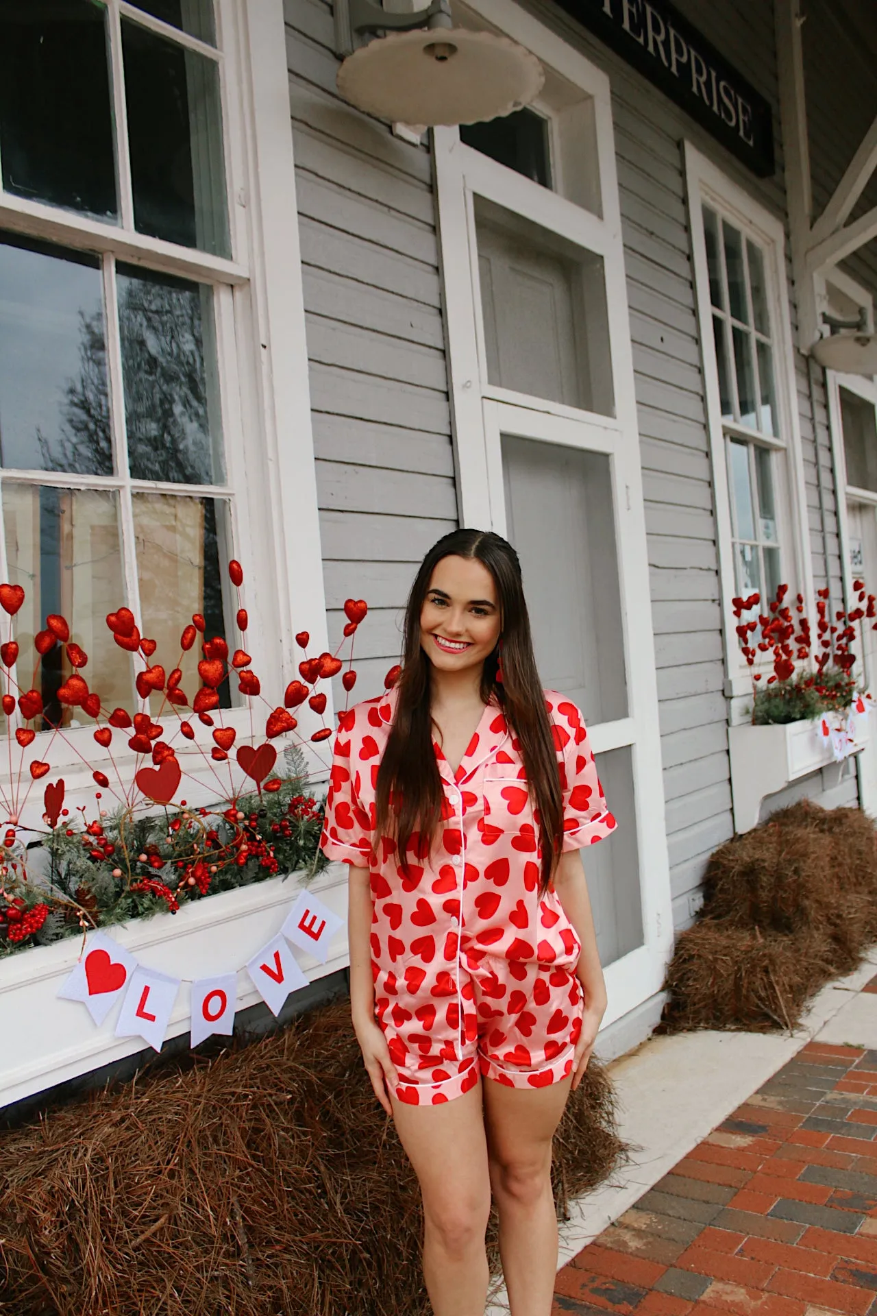 Be my Valentine Satin PJ short set