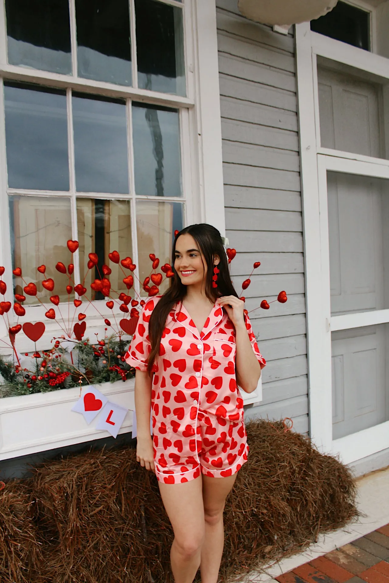 Be my Valentine Satin PJ short set