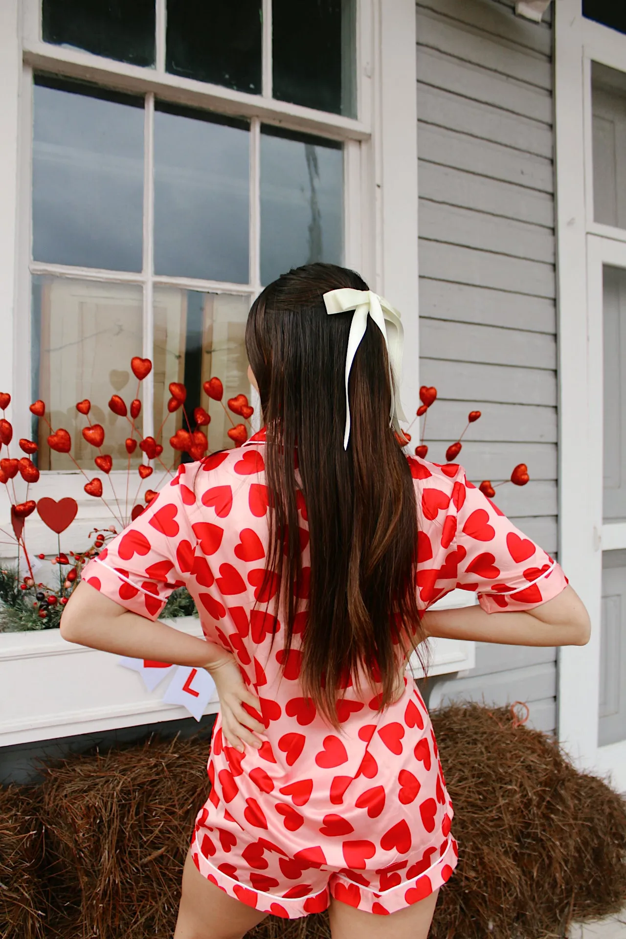 Be my Valentine Satin PJ short set