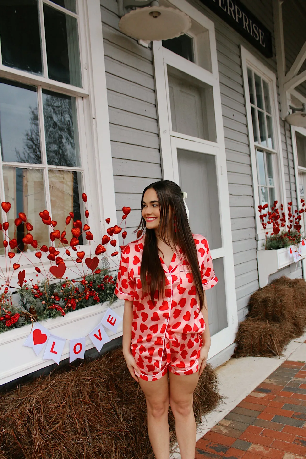 Be my Valentine Satin PJ short set