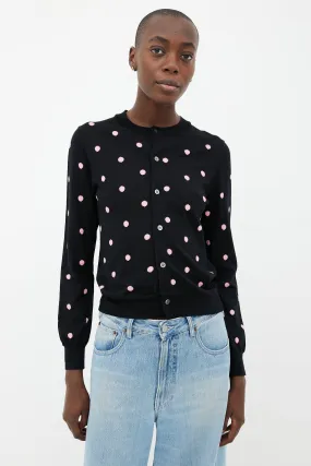 Black & Pink Polka Dot Cardigan