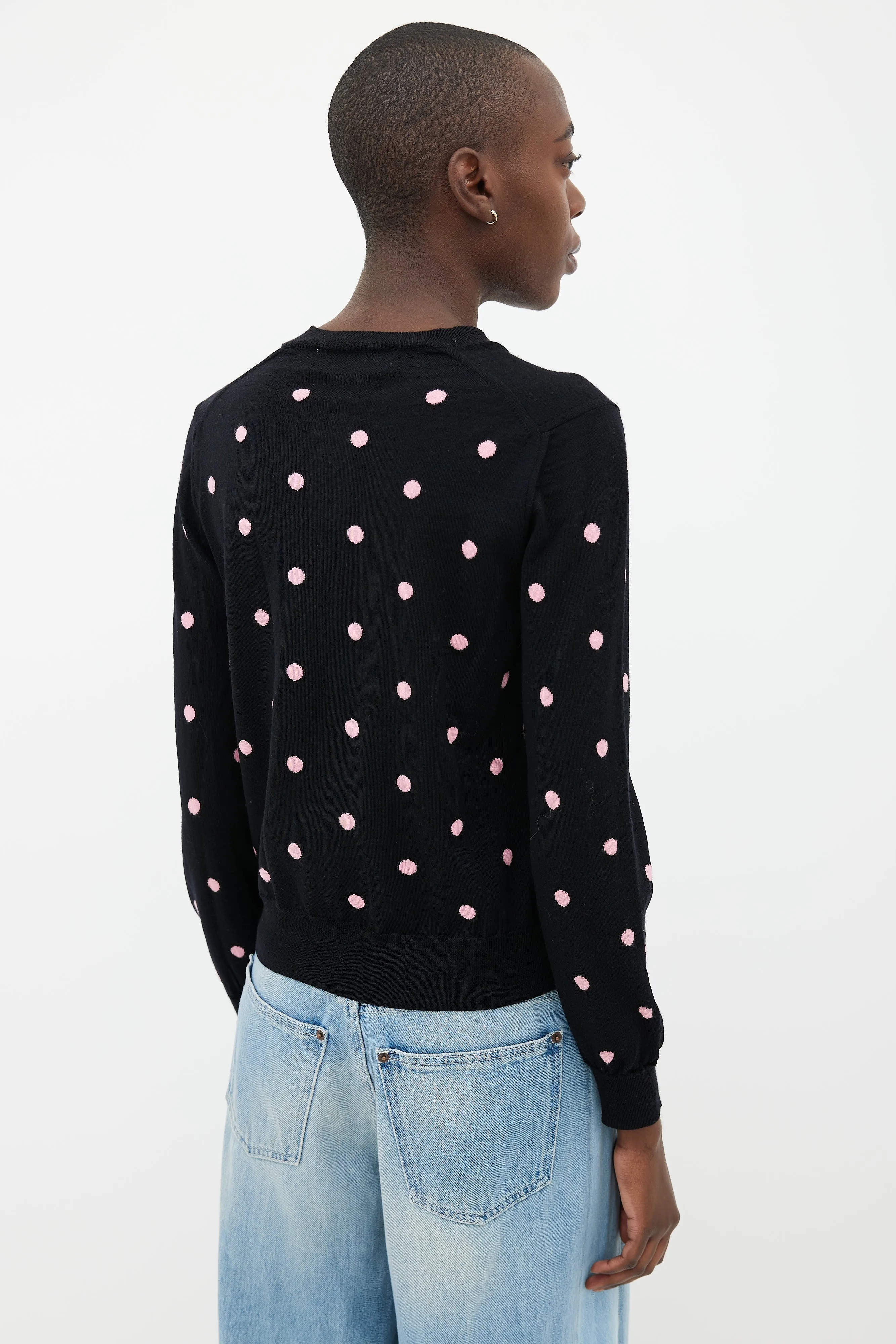 Black & Pink Polka Dot Cardigan