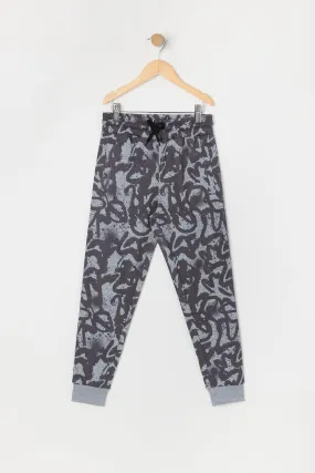 Boys Graffiti Print Fleece Jogger