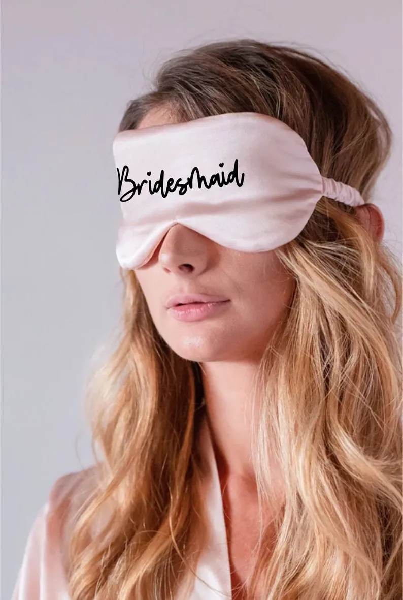 Bridal Eye Masks in Cursive