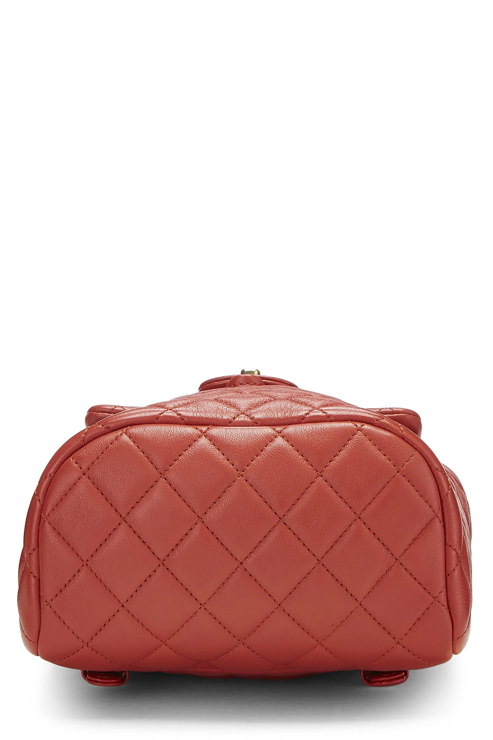 Chanel,  Orange Quilted Lambskin Urban Spirit Backpack Mini, Orange