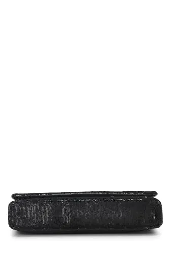 Chanel,  Paris-Cosmopolite Black & Gold Sequin Please Dare To Disturb Flap Bag, Black