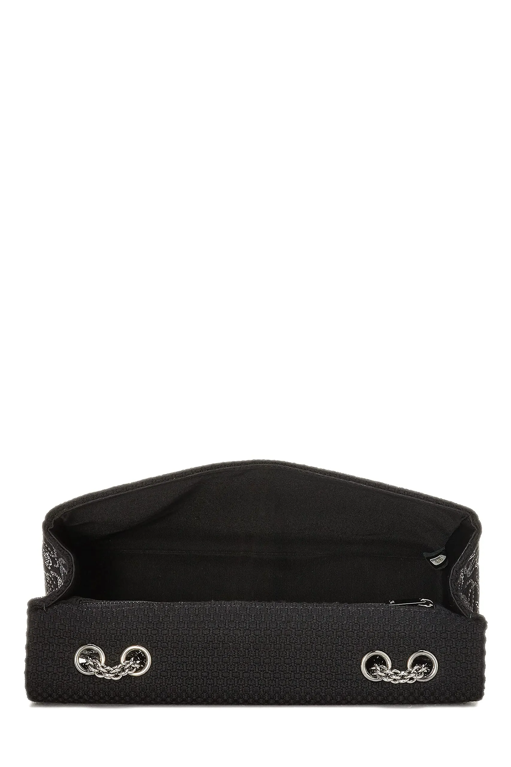 Chanel,  Paris-Shanghai Black Tweed Crystal 'CC' Half Flap Jumbo, Black