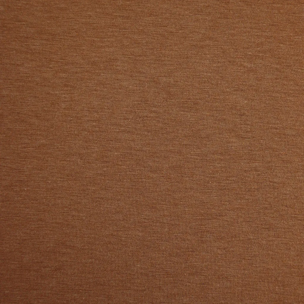 Cotton Modal Jersey Knit Solid Cinnamon