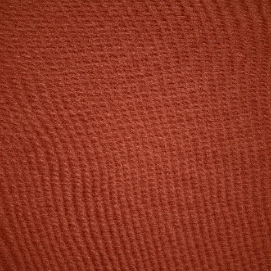 Cotton Modal Jersey Knit Solid Rust SY