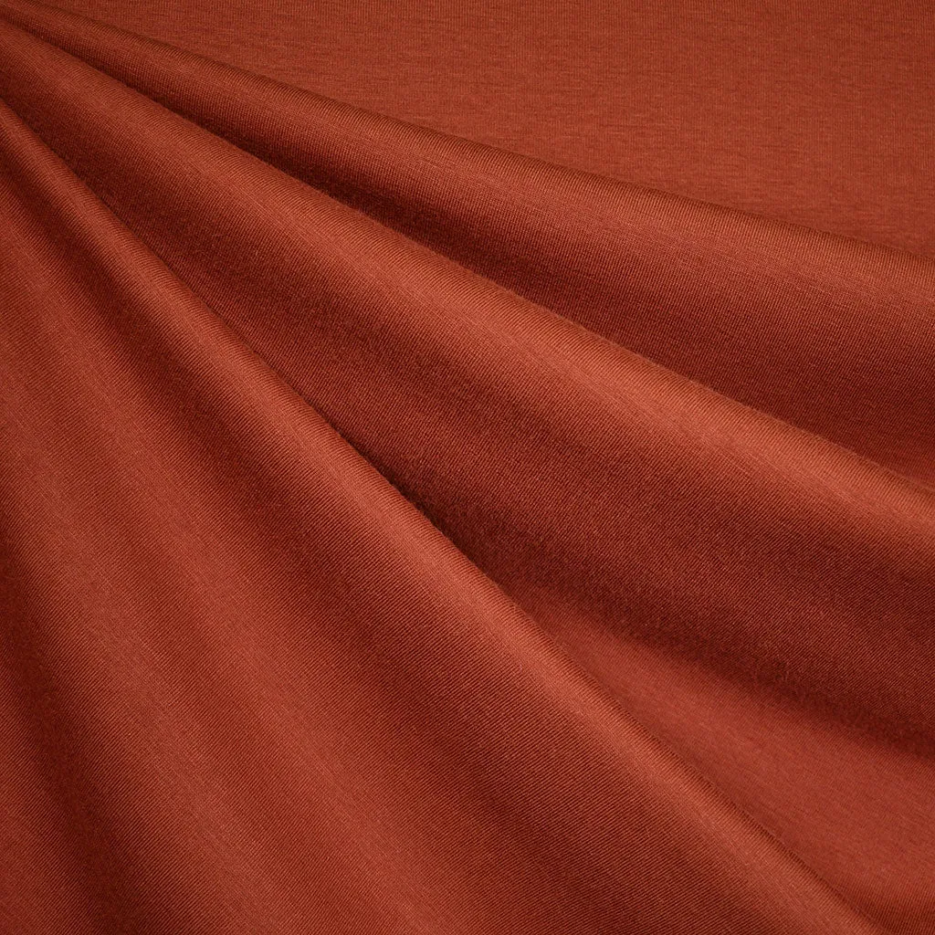 Cotton Modal Jersey Knit Solid Rust SY