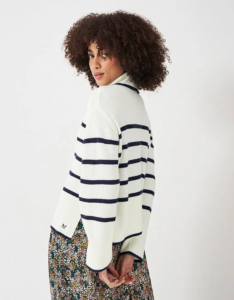 Crew Clothing Wide Sleeve Lambswool Roll Neck Jumper
