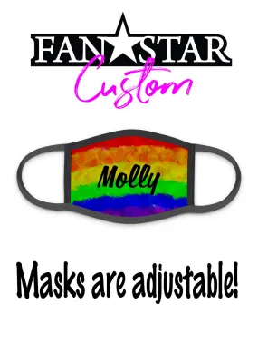 Custom PRIDE Rainbow Face Mask - Add Your Personalization!