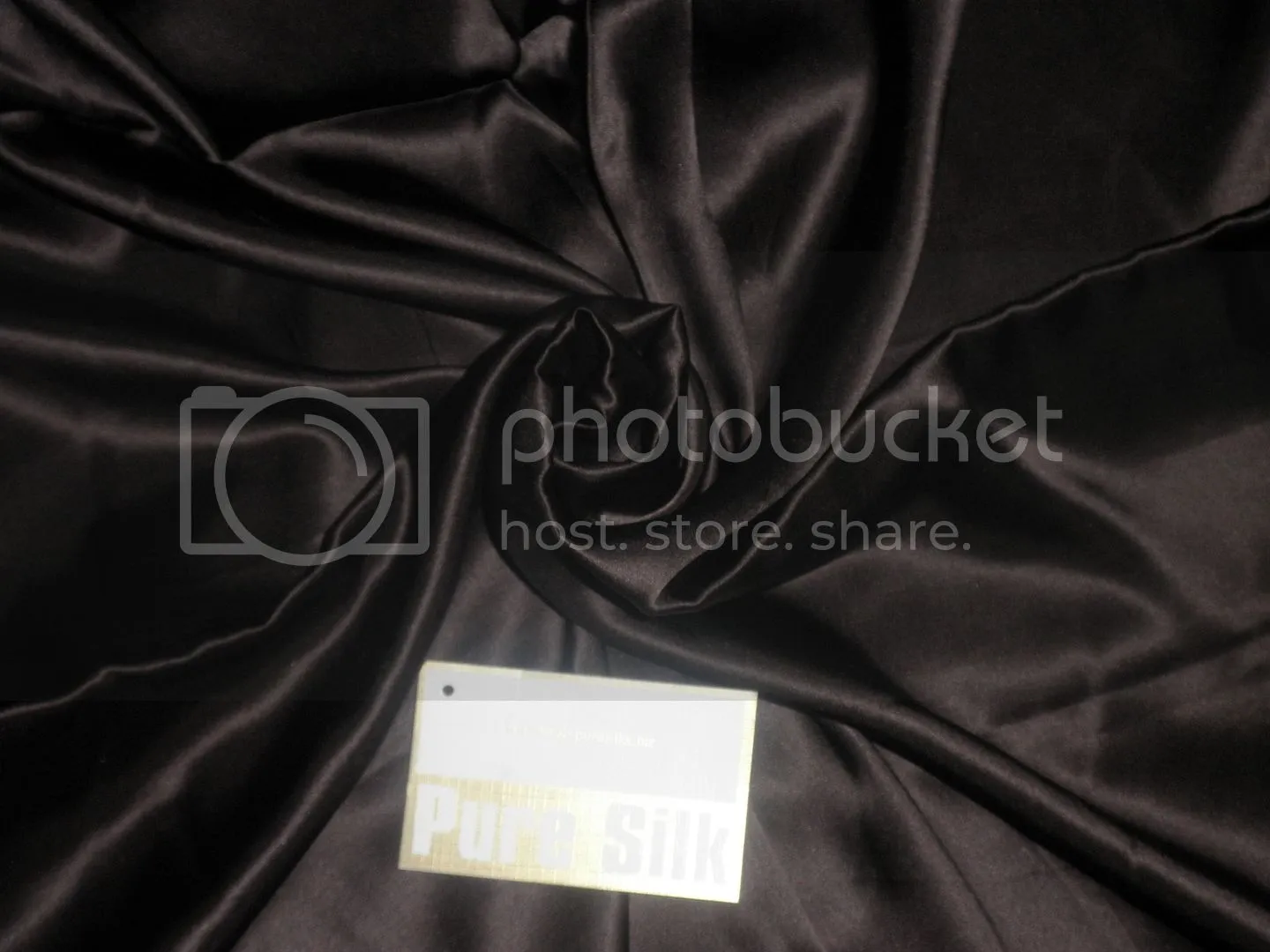 Dark Coffee Brown colour silk satin fabric