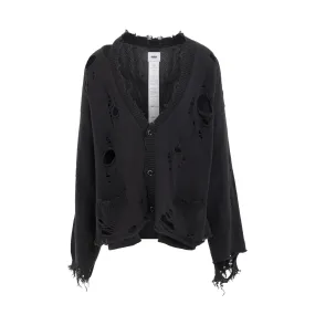 Destroyed Cardigan in Black