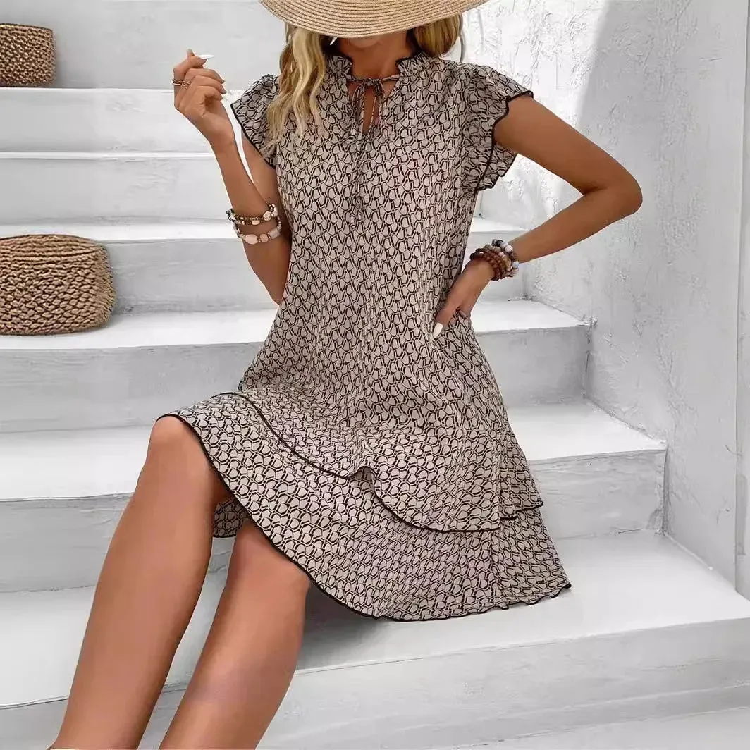 Elegant Women's Casual Loose Ruffle