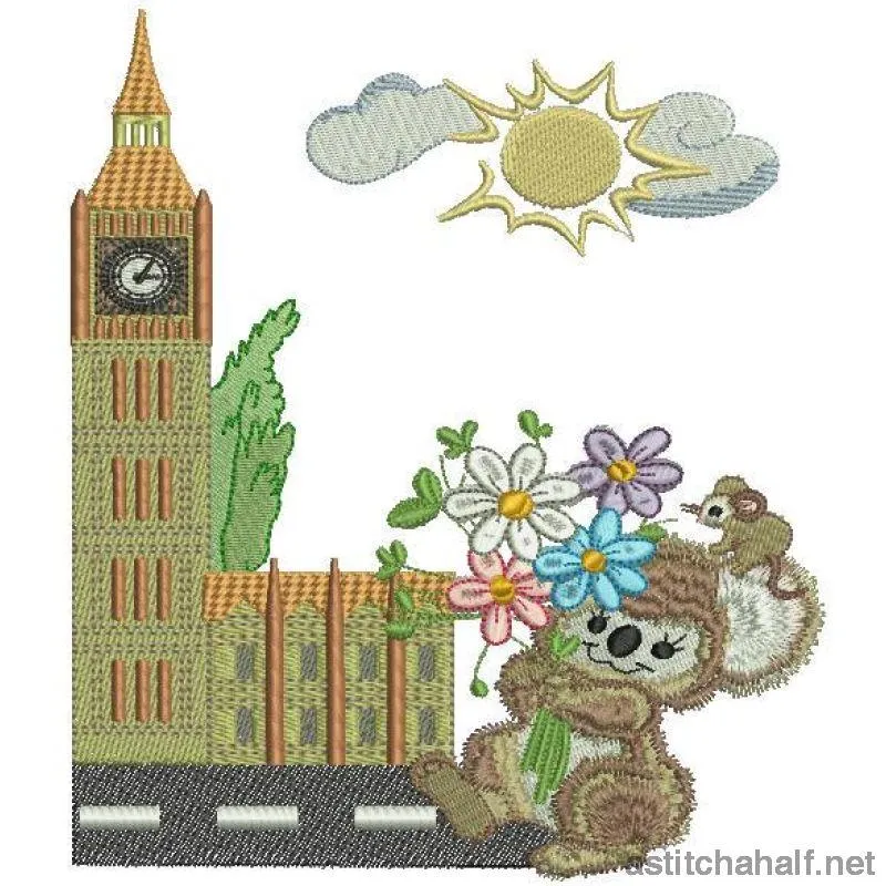 Fuzzy Oliver at Big Ben in London