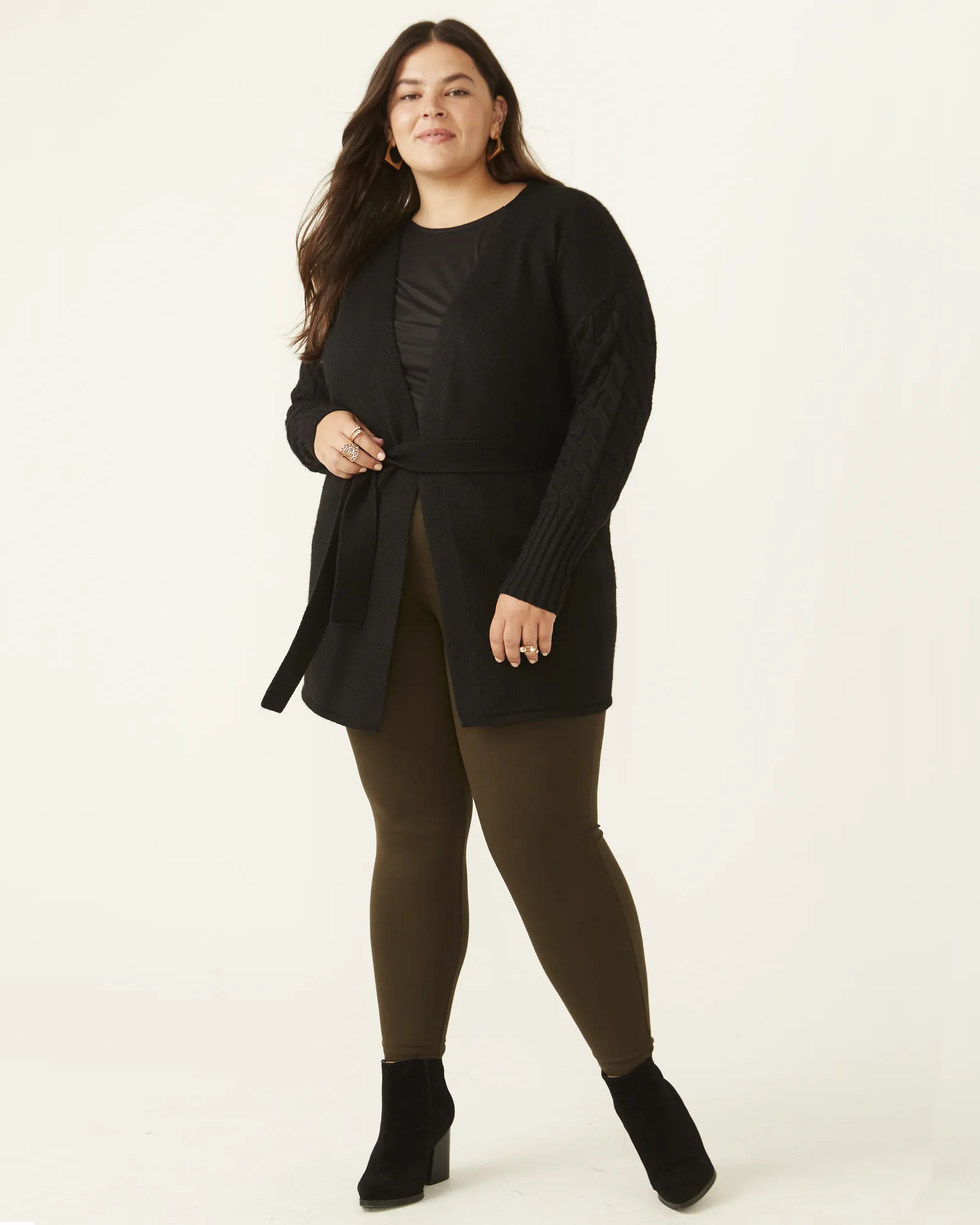 Gina Belted Cardigan | Black