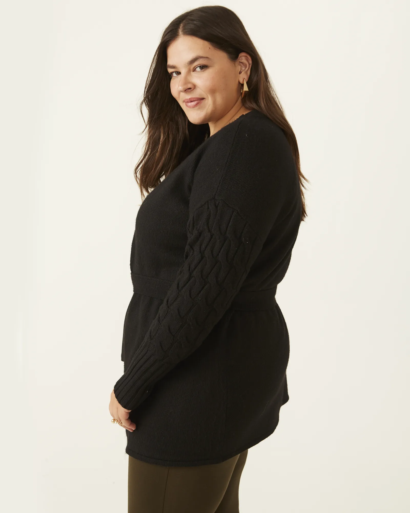 Gina Belted Cardigan | Black