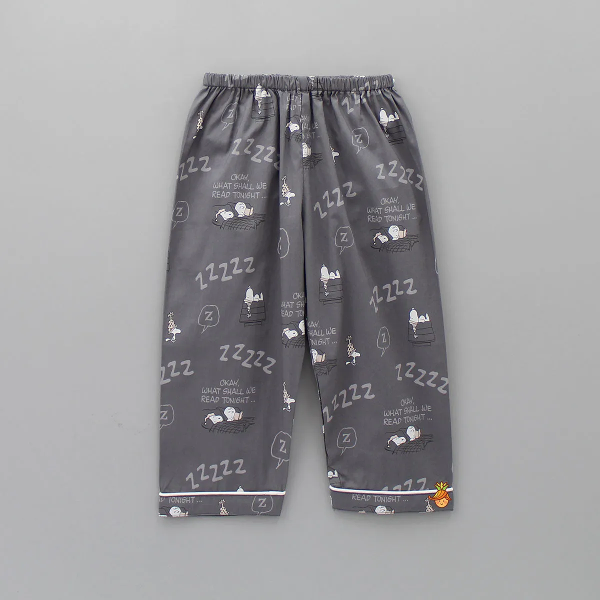 Grey Snoop Dog Printed Sleepwear