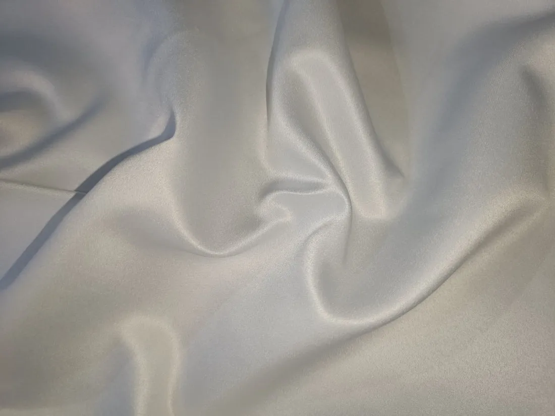 Heavy satin fabric white ivory color 58" wide [12939]