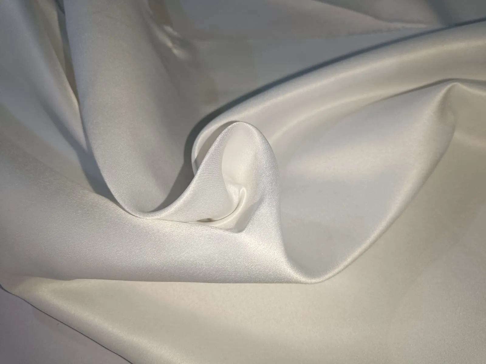Heavy satin fabric white ivory color 58" wide [12939]