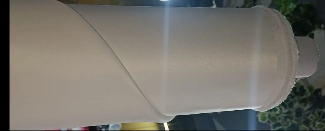 Heavy satin fabric white ivory color 58" wide [12939]