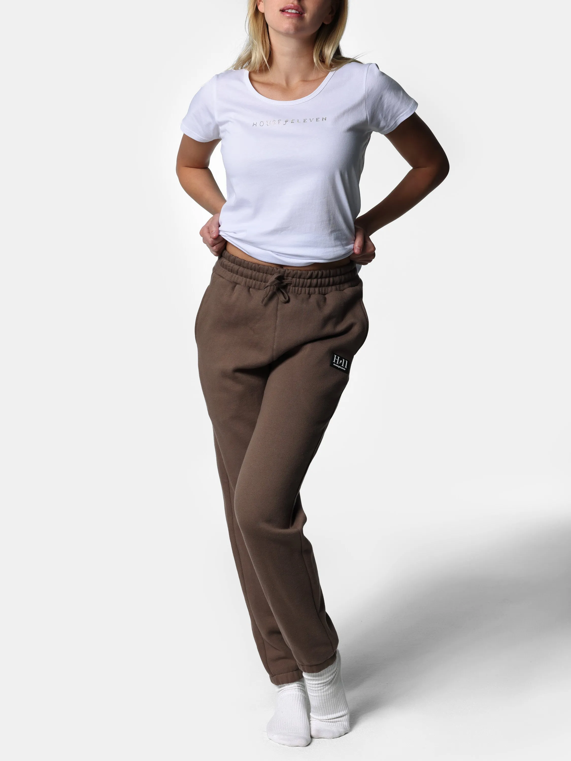 HOF11 Mini Logo Patch Chestnut Joggers