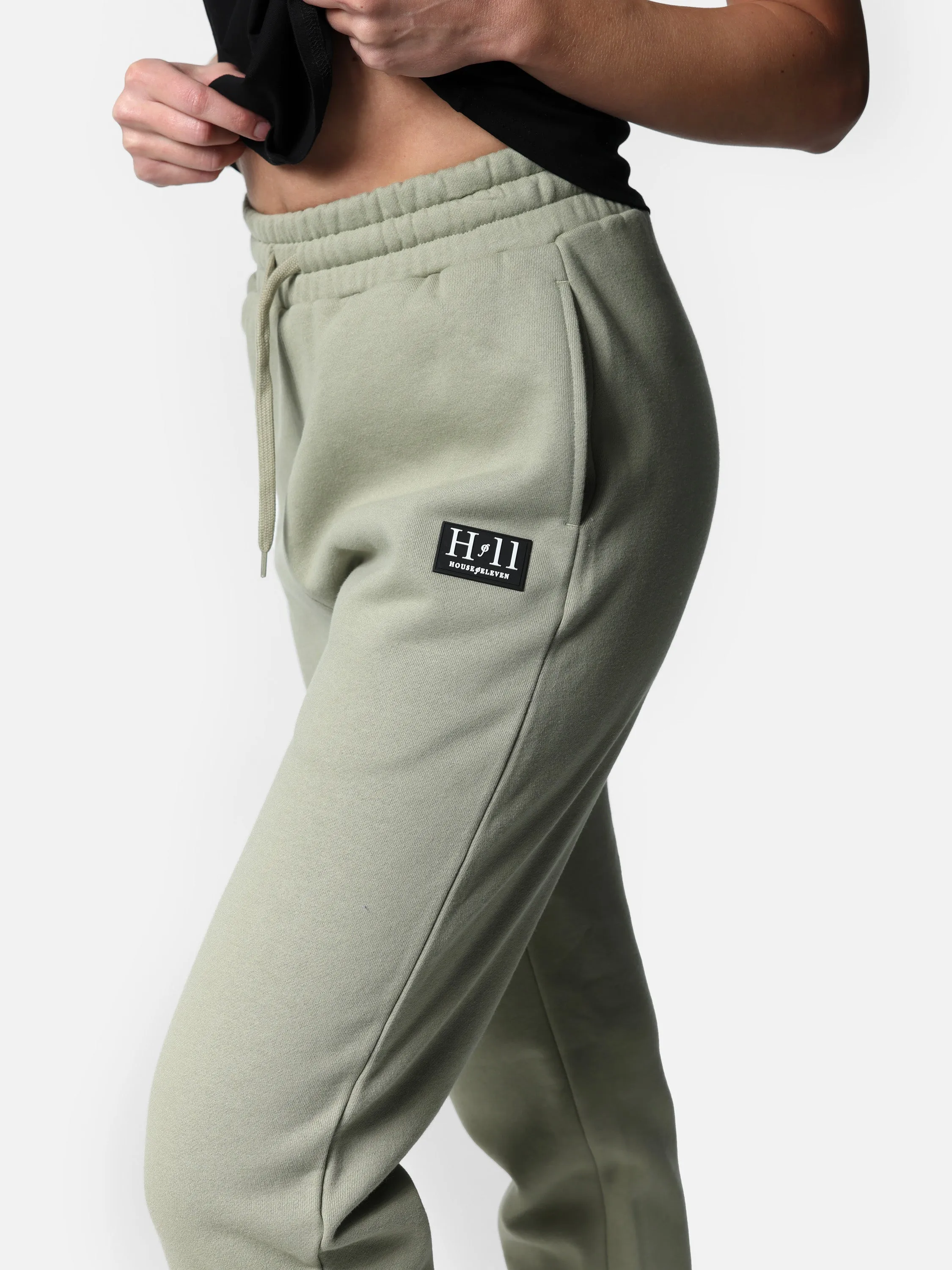 HOF11 Mini Logo Patch Sage Green Joggers