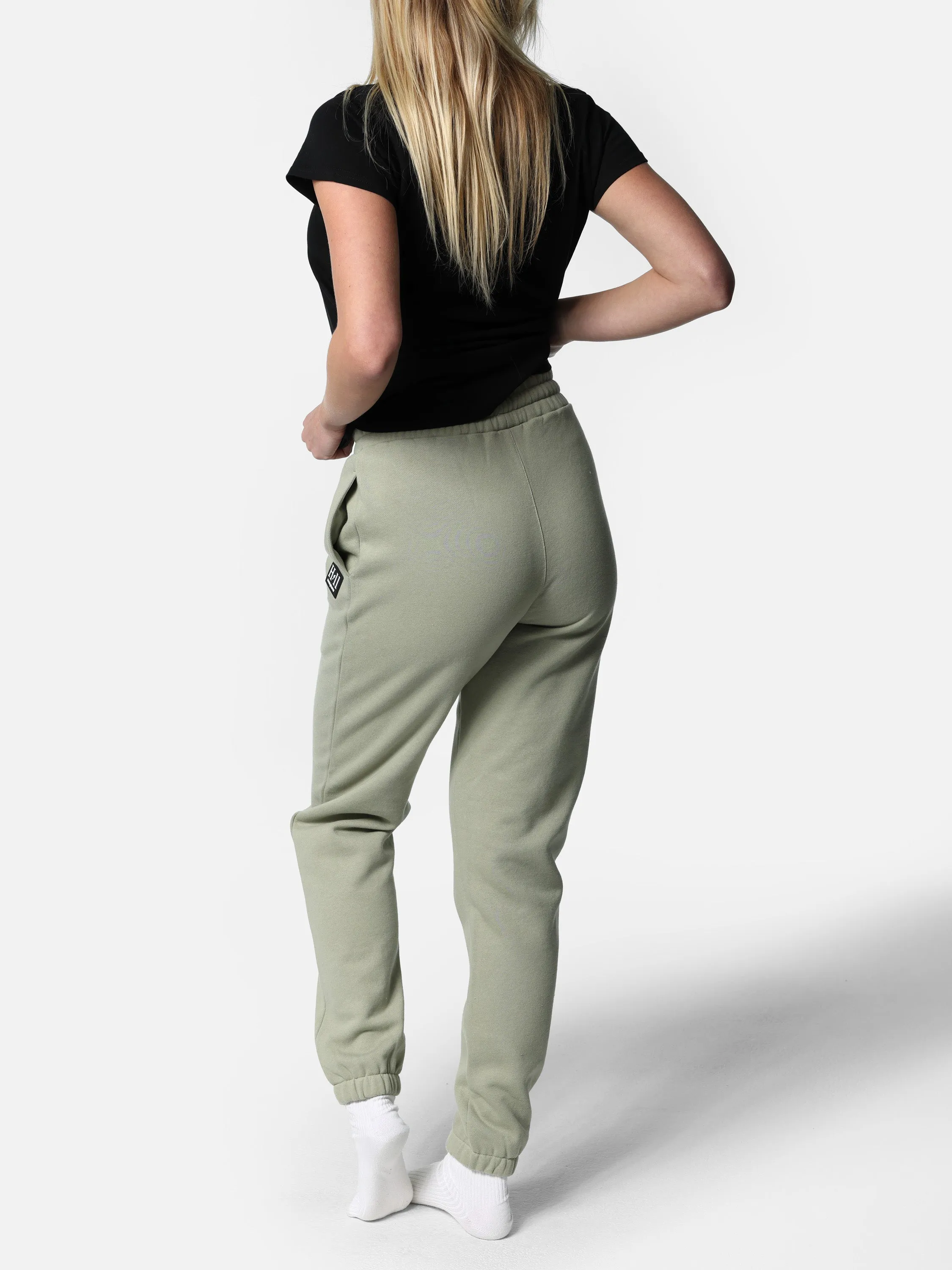 HOF11 Mini Logo Patch Sage Green Joggers