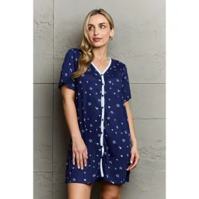 Karly Button Down Sleepwear Dress