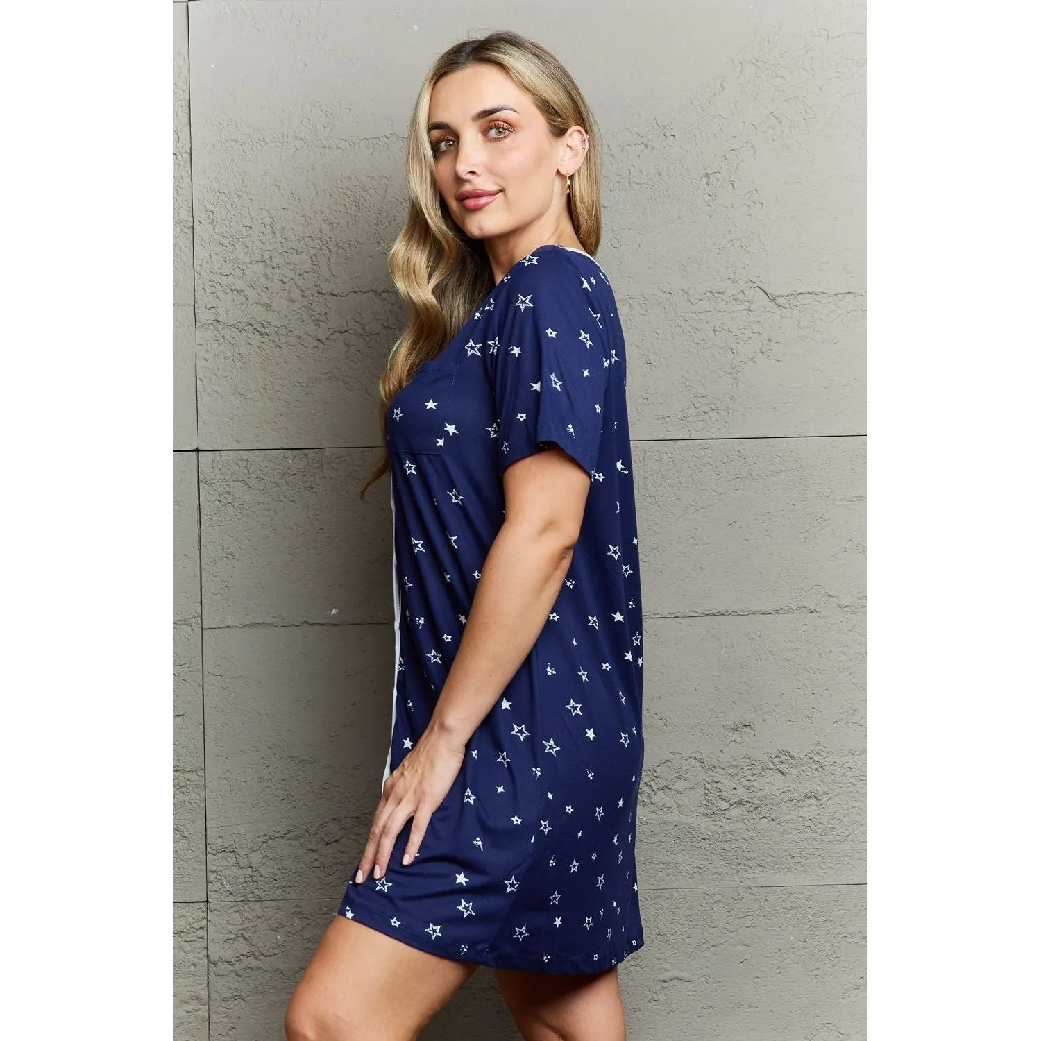 Karly Button Down Sleepwear Dress