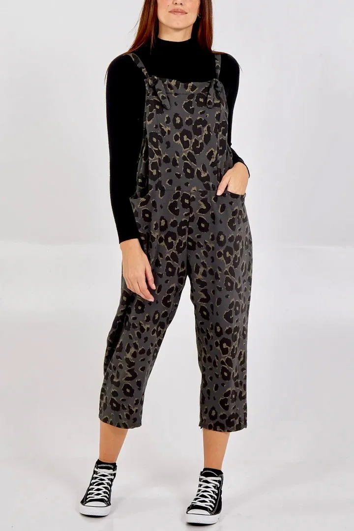 LEOPARD DUNGAREES
