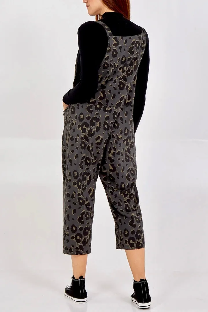 LEOPARD DUNGAREES